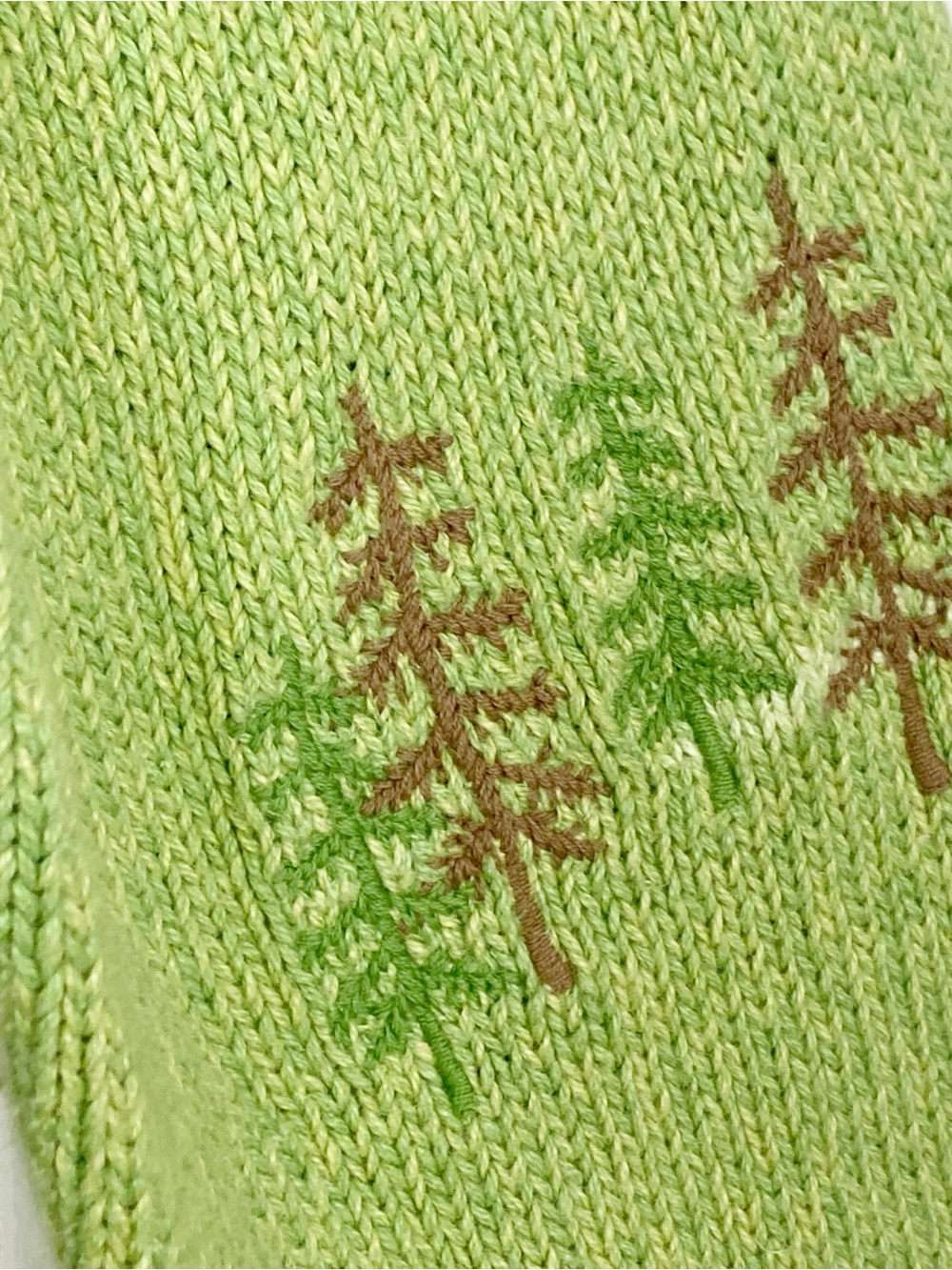 Christopher & Banks Cardigan Sweater Women's Size Large Hand Embroidered Nature - Picture 9 of 14